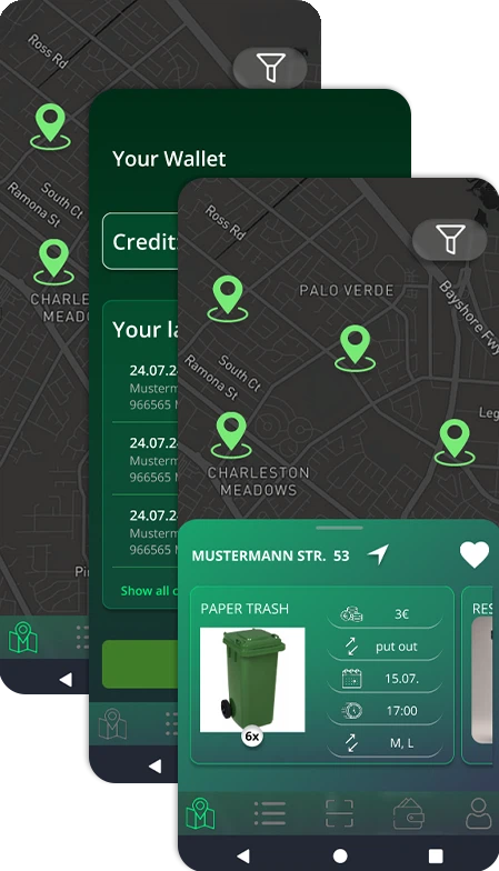 Screenshots der App